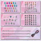 Charm Bracelet Making Kit, DIY Jewelry Making Supplies Beads, Mermaid Unicorn Gifts for Girls, Jewelry Making Craft Kits for Girls Age 5-7 8-12, Teen Girl Toys