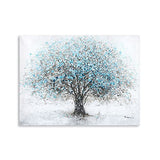 B BLINGBLING Abstract Blue Tree Wall Art Tree of Life Canvas Painting Poster Black and White Grey Tree Print Artwork Decor Big Tree Wall Decorations for Living Room(12"x16"x1 Panel)