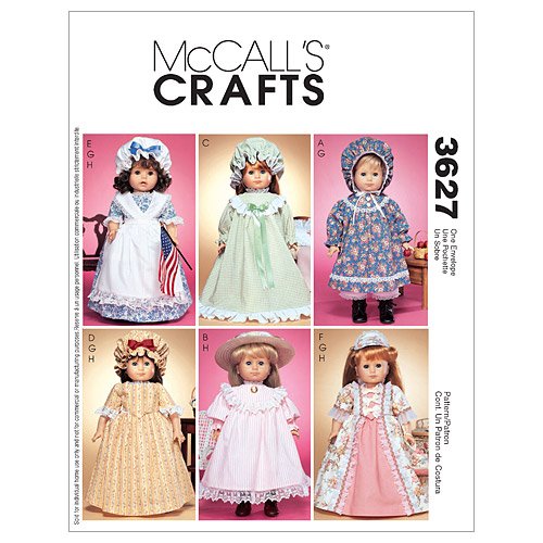 McCall's Patterns M3627 18-Inch Doll Clothes, One Size Only