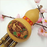 Leoie Chinese Handmade Hulusi Gourd Cucurbit Flute Ethnic Musical Instrument C Key Bb Tone for Beginner Music Lovers C key