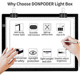 A3s 40x30cm Light Pad Tracing Light Board Drawing Light Box 2nd Gen Diamond Painting Light Table Stepless Dimming Diamond Art Light Board for Artcraft Weeding Vinyl