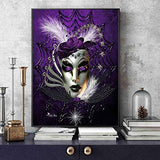 HaiMay 2 Pack DIY 5D Diamond Painting Kits Full Drill Painting Horror Diamond Pictures Arts Craft for Wall Decoration, Mask Diamond Painting Style (Canvas 12×16 inches)