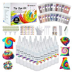 Large Tie Dye Kit for Kids and Adults - 239 Pack Permanent Tie Dye Kits for Clothing Craft Fabric Textile Party Group Handmade Project (Dye up to 60 Medium Adults T-Shirts!)