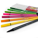 STABILO Pen 68 Fibre Tip Fineliner - 1.0mm - Avocado Set - Wallet of 8 Assorted Colours