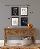 Hocus Pocus Halloween Art Prints - Set of Four 8x10 Inch Prints Unframed - Halloween Decorations