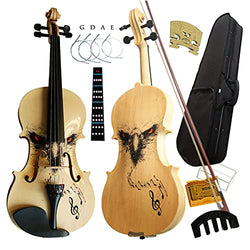 Aliyes Artistic Violin Set Designed for Beginners/Students/Kids Gift Idea for Kids Beginners with Hard Case,Bow,Rosin,Extra Strings (4/4/Full-size)