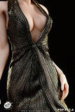 1/6 F23 POPTOYS / Famle Action Figure Dress / Monroe Evening Dress Golden