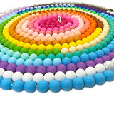 600pcs Silicone Beads for Keychain Making, 12mm Silicone Round Rubber Bead Bulk Wholesale Beads Set of 29 Multicolor for Necklace Bracelet Jewelry Making Accessories DIY Crafts Kit with Rope