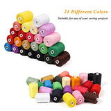 HAITRAL Sewing Thread 24 Colors 1000 Yards Polyester Each Thread Spools For Sewing Machine