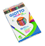 Giotto 257200 Stilnovo Bicolor, 18 Pastels Double Color, 3.3. mm