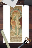 La Samaritaine Vintage Poster (artist: Mucha, Alphonse) France c. 1897 (12x18 Fine Art Print, Home Wall Decor Artwork Poster)