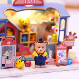 Yuzhen DIY Miniature Dollhouse kit, Wooden Miniature Toy Shop kit, buildable Dollhouse for Adults or Kids(Bear Toy Shop)