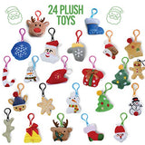 Advent Calendars for kids - Plush Toys Xmas Set –NEW 2021– Christmas Countdown Toy Calendars with Assortment of 24 Christmas Plush Toys, For Children, Toddlers, All Ages Boys Girls, Party Favors Gifts
