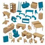 BMC Classic Marx Mid-Century Modern Furniture - 32pc Plastic Playset Accessories