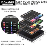 Kalour Watercolor Pencils - Professional Set of 72 - Beautiful Blending Effects with Wet or Dry - Ideal for Coloring Book - Water Soluble Pencils for Kids Adults Beginners