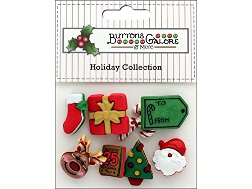 Buttons Galore SEWING & CRAFT BUTTONS - DECEMBER 25 - SET OF 3 PACKS.
