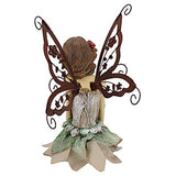 Design Toscano HF326063 Fannie the Garden Fairy Sitting Statue, 12 Inch, Polyresin, Full Color,Single,12"