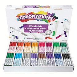 Colorations Washable Classic Markers Classroom Pack - Set of 256 (Item # 982561)