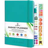 JUBTIC Budget Planner & Monthly Bill Organizer – 12 Month Undated Budget Book for 2022 Finance Planner Journal Expense Tracker Notebook Financial Planner for Home Office Work A5 Size Turquoise