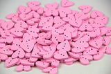 One Pack of 40pcs Pink 20mm Heart Shaped Painted 2 Hole Wooden Buttons package for Sewing