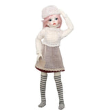 Y&D BJD Doll 1/4 40cm Ball Jointed Dolls Action Full Set Figure SD Doll with Skirt Wig Cap Shoes and Accessories