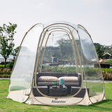 Alvantor Bubble Tent Screen House Room Camping Tent Canopy Gazebos 4-6 Person for Patios, Large Oversize Weather Pod, Premium Greenhouse Instant Pop Up Tent, Cold Protection Beige 10'×10'