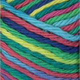 Bernat Handicrafter Cotton Ombre Yarn, 1.5 oz, Gauge 4 Medium, 100% Cotton, Psychedelic Ombre