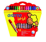 Giotto Be Be Super Large Giant Colored Pencils 12 PCS with Large Pencil Sharpener