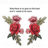 Banfeng 12pcs Rose Embroidered Lace Flower Applique Patches for Arts Crafts DIY Decor, Jeans,