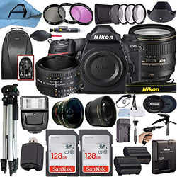 Nikon D780 DSLR Camera 24.5MP Sensor with AF-S NIKKOR 24-120mm f/4G ED VR & 50mm f/1.8D Lens Kit, 2 Pack SanDisk 128GB Memory Card, Backpack & A-Cell Accessory Bundle (Black)
