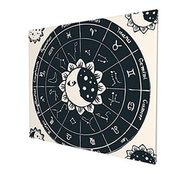 Astrological Sign Printing Home Bathroom Wall Decor Posters Framed Hand-Painted Modern Canvas Wall Art