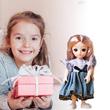 Angelhood 1/6 Mini BJD Doll, 17cm Ball Jointed Dolls with Clothes Dress Up Wig and Movable Joint, Toy Gift for Girls