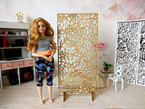 Miniature Dressing Screen, Monstera Room Divider Furniture for Dollhouse bedroom