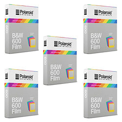Polaroid Originals Instant 600 B&W Film w/Color Frames (5 Pack)
