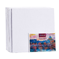 Canvas Panels - 12-Pack Canvas Boards, Acid Free Blank Canvas for School Art Supplies, Paintings, Drawings, White, 6 x 6 Inches