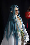 Kuafu 9-10 Inch (22-24cm) 1/3 BJD/SD Doll Wig Long Straight Uncle's Hair Wigs Green