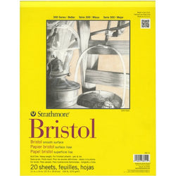 Strathmore 342-11 11-Inch by 14-Inch Bristol Smooth Paper Pad, 20-Sheet