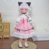 Yutotue 1/6 BJD Dolls 30cm SD Doll 11.8 Inch Cute Pretty Ball Jointed Body Doll DIY Toys with Clothes Outfits Shoes Wig Hair Makeup, Best Birthday Gift for Kids (Norma)