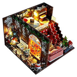 Flever Dollhouse Miniature DIY House Kit Creative Room with Furniture for Romantic Artwork Gift (Tree House Carnival Night)