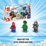 LEGO Marvel Spidey and His Amazing Friends Hulk vs. Rhino Truck Showdown 10782 Building Kit; Playset Comes with 2 Spider-Man Vehicles; Birthday Gift for Kids Aged 4+ (110 Pieces)