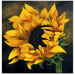 Eiflow 5D Diamond Painting Kits for Adults Full Drill DIY Round Embroidery Art Kits Paint with Diamonds Wall Decor - Sunflower(30x30cm/12x12in)