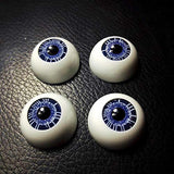 4pcs(2 Pairs) BJD 20MM Dolls Eyes Plastic Eyeballs Reborn Acrylic Doll Accessories Mix 4 Colors Half Round Eye for Toys DIY Doll Gray Color 2 Pairs Eyes