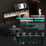 Souidmy S-310 88-Key Weighted Action Digital Piano, Full-size Responsive Keyboard with Graded Hammer Action, for Beginners and Professionals, Home Portable Piano Keyboard with Metal Sustain Pedal