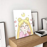 RINWUNS Canvas Wall Art Sailor Moon Wall Painting Poster Prints on Canvas Anime Girls Modern Home Decor No Frame Artwork Picture for Living Room/Bedroom - 12x16.5inch 3PCS (Only Canvas)