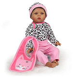 CHAREX Reborn Baby Doll 22 inch African American, Handmade Black Reborn Girl Doll Toy Gift Set