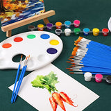 UPINS 30 Pcs Paint Brushes,Small Brush Bulk for Detail Painting (Mix(15Flat +15Round))