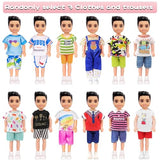 16pcs Doll Clothes and Accessories for 5.3 inch - 6 inch Chelsea Dolls Include 3 Tops, 3 Pants for Boy Dolls and 5 Dresses, 3 Bikinis for Girl Dolls and 2 Pairs Shoes (No Doll)