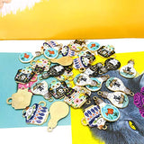 30pcs Colour Enamel Alloy Cat Charms Necklaces Bracelets Jewelry Accessories for DIY