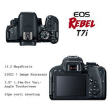 Canon EOS Rebel T7i 24.2 MP DSLR Camera with Canon EF-S 18-55mm f/4-5.6 is STM Lens + Tamron