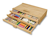 Sennelier Artist 80pc Soft Pastel Half Stick Set, Includes 3 Drawer Wood Storage Box, Plein Air Landscape